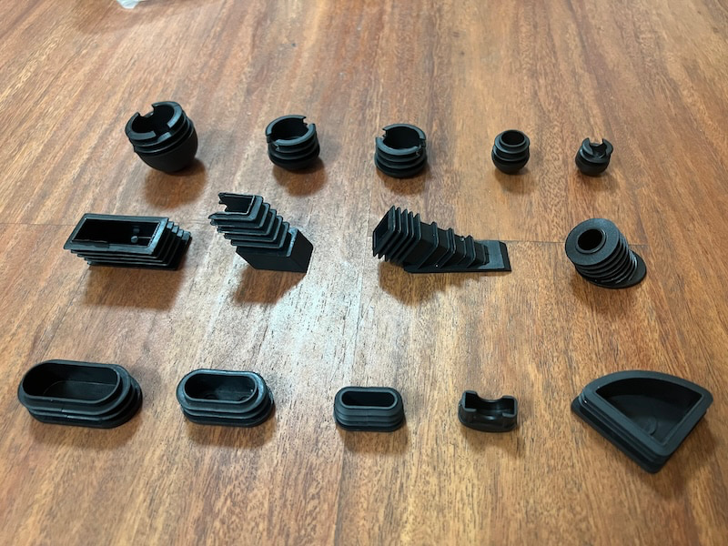 Plastic Oblique Oval Pipe Plugs Furniture Tubing Special-shaped End Caps