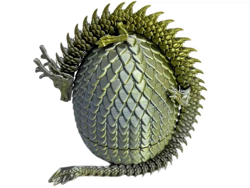 FDM Plastic 3d Printing Chinese Dragon and Dragon Egg